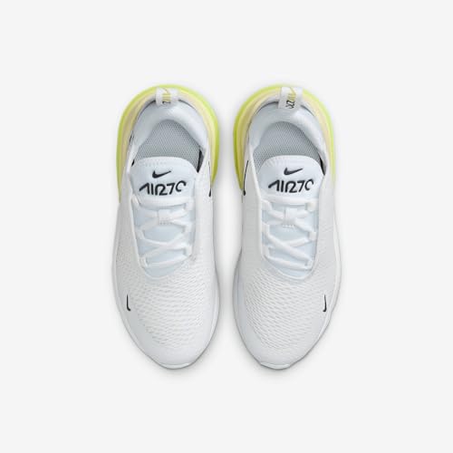 Nike Air Max 270 Little Kids' Shoes (AO2372-123, White/Limelight/Vast Grey/Anthracite)4