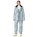 YEEFINE Women's Ski Suit Two Piece Waterproof Ski Blue Jacket and Blue Pants Set Windproof Winter Snow Coat Warm Snowsuits