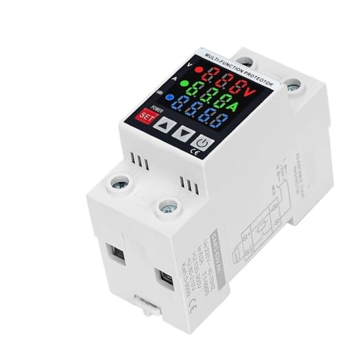 Relais de protection de courant double affichage réglable rail DIN 80A