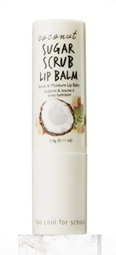 Too Cool For School Coconut Sugar Scrub Lip Balm - natural coconut sugar, coconut water, coconut oil, exfoliating, hydration