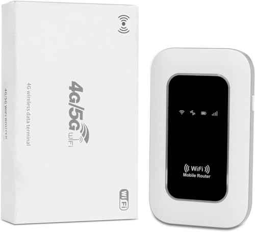 Routeur 5G Portable WiFi 6 avec Slot SIM Déverrouillé – Modem 5G Carte SIM, Internet Mobile Haut Débit 5G/4G+, Jusqu’à 26 Appareils, Idéal Voyage &...
