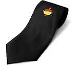Knights Templar Satin Masonic Neck Tie - [Black Red Gold]