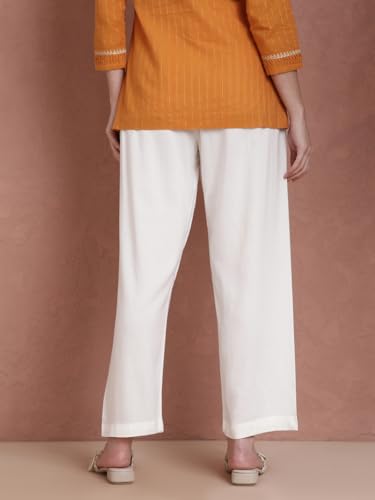 Image of TWIN BIRDS Women Viscose Kurti Pants | Straight Fit Ethnic Daily Trousers