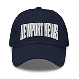 Newport News Baseball Cap Newport News Dad Hat Virginia VA Hat Embroidered Souvenir Navy