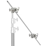 Neewer Extension Grip Arm Boom Arm with 2 Pieces Grip Heads - 40 inches/101.6 centimeters Aluminum Alloy Construction for Light Stand,Reflector and Other Equipment for Studio Video Photography(Silver)