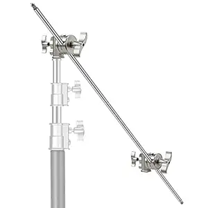 Neewer Extension Grip Arm Boom Arm with 2 Pieces Grip Heads - 40 '' /101.6 centimeters Aluminum Alloy Construction for Light Stand,Reflector and Other Equipment for Studio Video Photography(Silver)