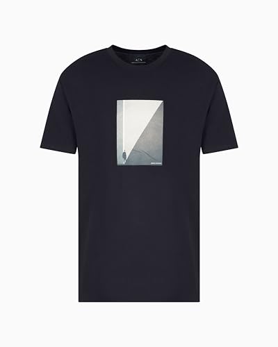 Armani Exchange Men's Utility Edge, Sustainable, Photoprint Logo,Regular Fit,Blue,M, Azul Oscuro, M