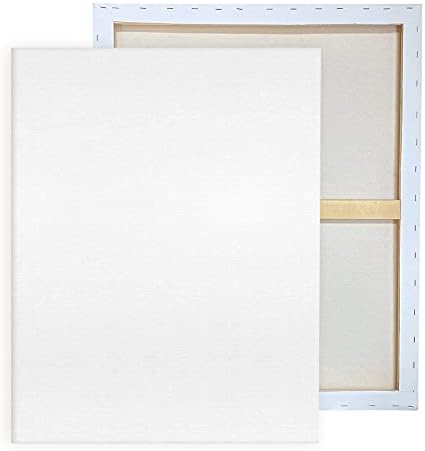 Pre Stretched Canvases for Painting 24x36" 2 Pack Large Blank Canvas Boards for Acrylic Pouring and Oil Painting, 100% Cotton, 5-Time Gesso Primed