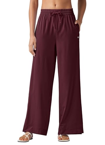 Willit Women's Wide Leg Pants Swim Beach Pants UPF 50+ Lightweight Travel Quick Dry Sun Protective 29" 31"