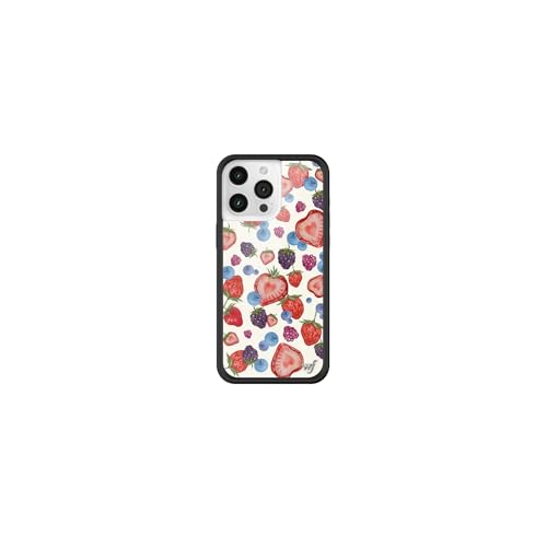 Image of Wildflower Cases - Compatible with iPhone 16 Pro Max | Protective Black Bumper, 6.5ft Drop Test Certified, Women Owned Small Business | Berries Aesthetic Classic Popular Trendy | Fruit Tart