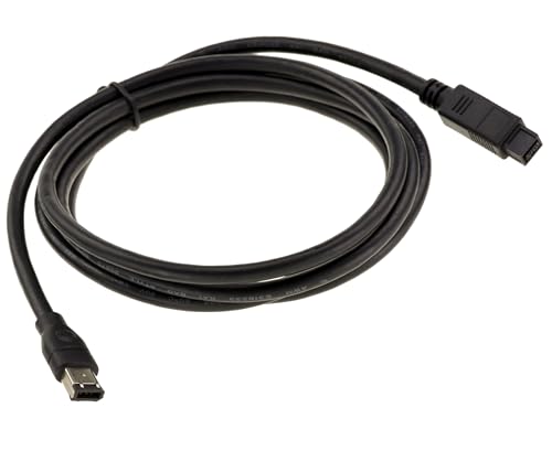 KALEA-INFORMATIQUE Kabel przejściowy FireWire 400 IEEE1394a 6-punktowy na FireWire 800 IEEE1394b 9-punktowy męski. Długość 1,8 m