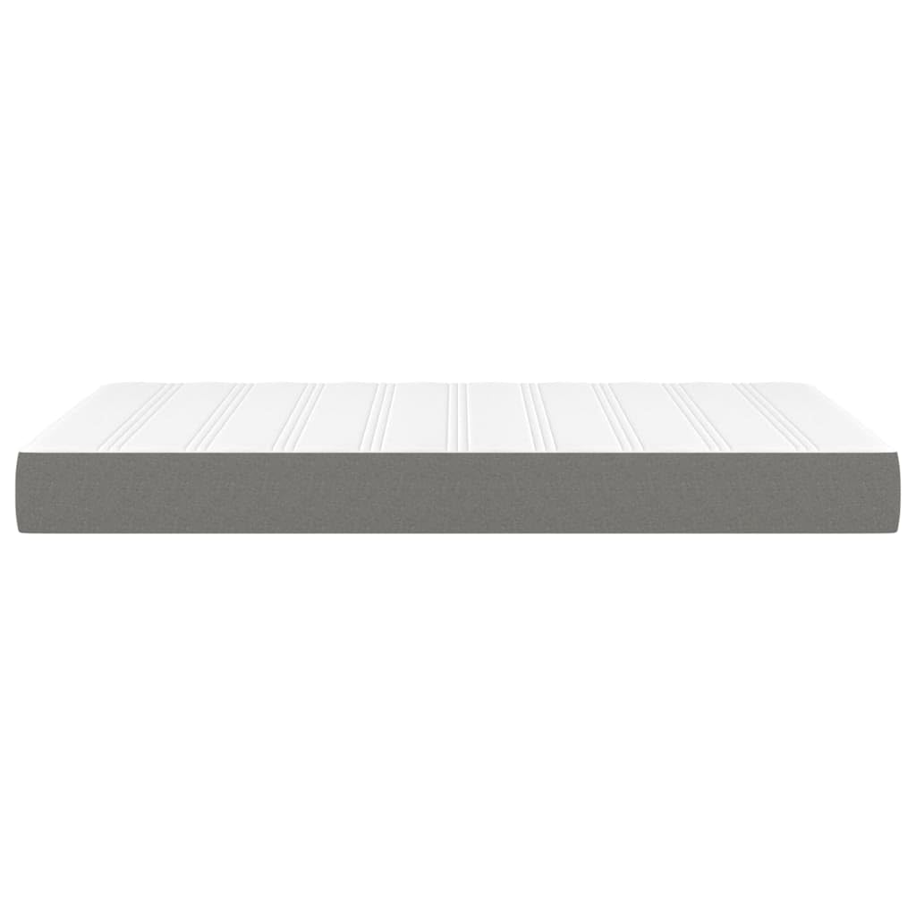 Materac ze sprężynami kieszeniowymi 120 x 200 x 20 cm, ciemnoszaro-biały, oddychający, ergonomiczny, średnio twarde podparcie do sypialni, łóżko dla gości i łóżko kontynentalne, obicie