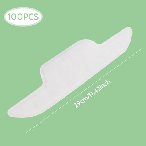 100 almohadillas absorbentes de sudor para gorras y sombreros desechables 8