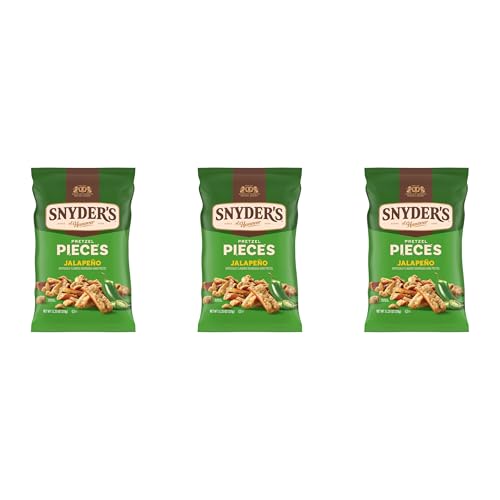 Snyders of Hanover Jalapeño Flavored Pretzel Pieces, 11.25 Oz Bag (Pack of 3)