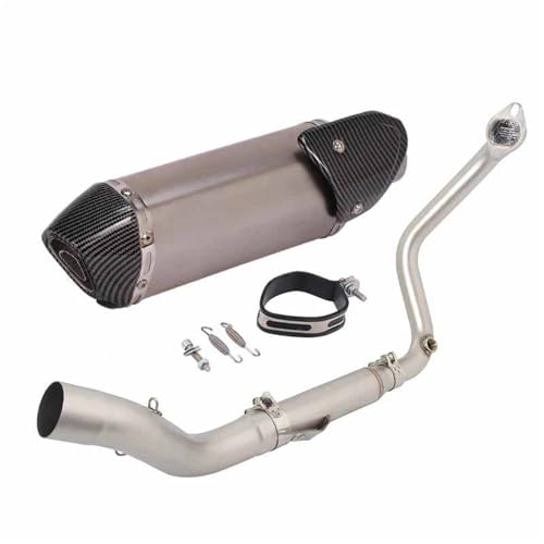 Silencieux intermédiaire pour Zontes GK350 avec tube de fuite slip-on 51mm