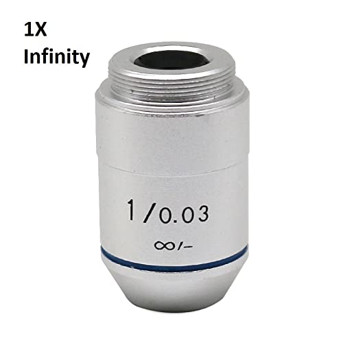 Microscope 1X 2X Achromatic Objective Lens for 195 Biological Microscope Accessories(1X-Infinity)