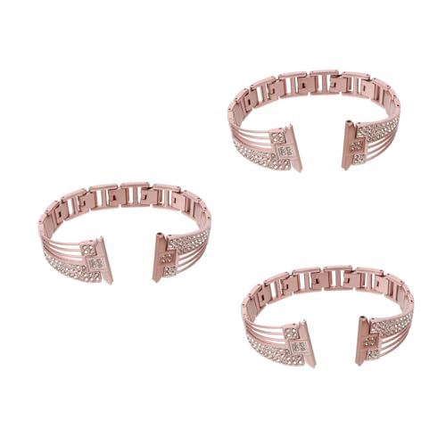 Montre-bracelet en diamant HOMSFOU avec ses bracelets élégants en acier rose raffiné