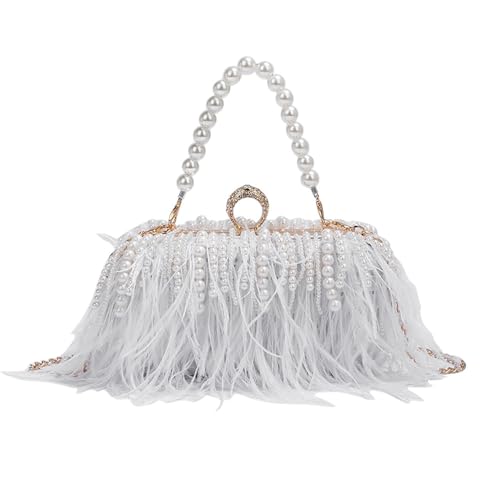 Sac à main plume d'autruche romantique pour exprimer votre style unique en fête