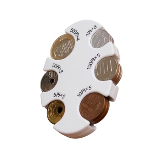 コインホルダー 小銭ケース 全硬貨対応 白|1円?500円収納 スリムで携帯便利
