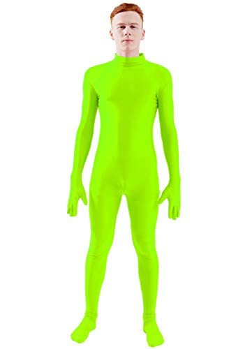 Image of Ensnovo Mens Mock Neck Full Body Unitard Spandex Zentai Suits Costumes