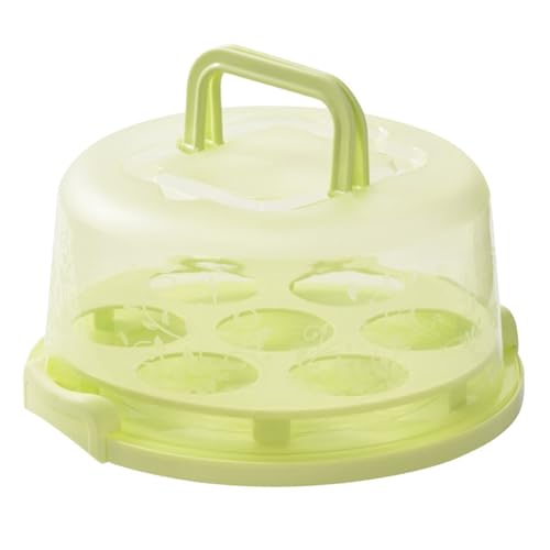 Mocturnity Caja para Pasteles Soporte para Magdalenas con Tapa Pastel Transparente Caja para Pasteles Transparente Portador con Tapa Asas Soporte para Magdalenas,B