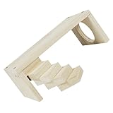 CVUTOVO ハムスター木製プラットフォームおもちゃ クライミングラダー 耐久性 ペットケージ用 ハムスター遊び場 小動物向け