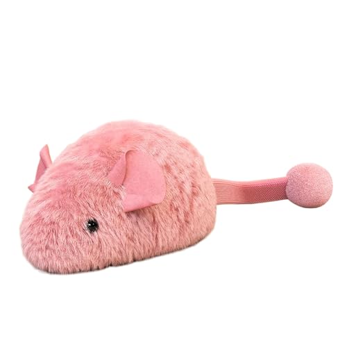 Souris Cat Toys - Jouet animal long de 15 cm avec queue élastique | Interactive Hunting Play Chewer pour chatons d'intérieur en plein air, jeu sonore...