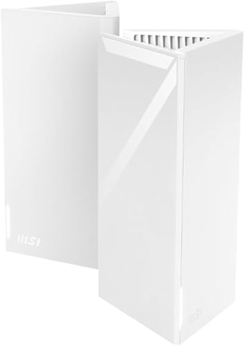 MSI Sistema de malla Roamii BE Lite, paquete de 2 (WiFi 7, BE 5000, hasta 5,800 pies cuadrados de cobertura, compatible con más de 120 dispositivos,