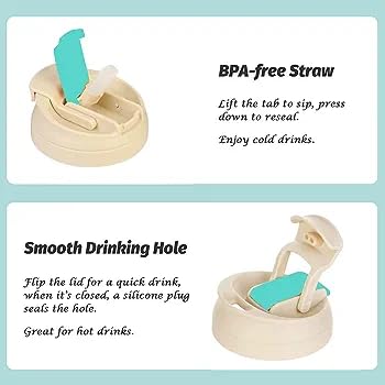 Image of Kamvy Reusable Glass Coffee Sipper with Lid and Straw, 350ml Leakproof Tumbler Travel Mug, Iced Tea Cup for Juice, Smoothies, Cocktail, Beer Any Cold Hot Drinking Cups Pack of 2 (Multi Color)