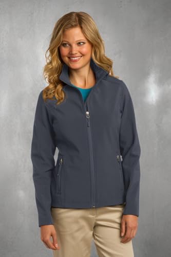 Port Authority Ladies Slim Fit Core Soft Shell Jacket. L317, Battleship Grey, Medium2