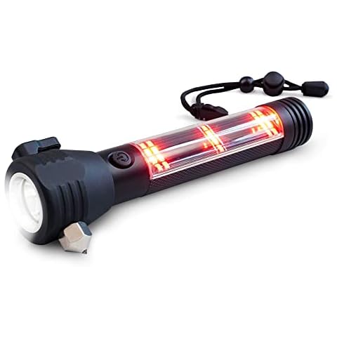 4Patriots HaloXT Rechargeable LED Flashlight, Ultra-Powerful 2000 mAh Battery, 3 Light Modes, Built-In Survival Tools Cover