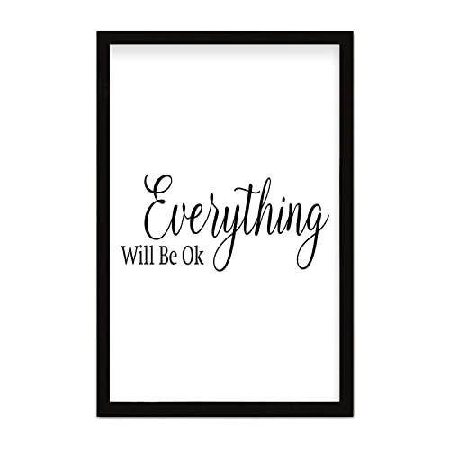 Panneau de table Everything Will Be Ok encadré, le cadeau de motivation idéal - 3