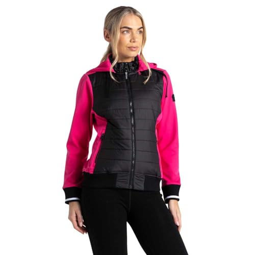 Image of Dare 2b Womens Fend Jacket Black/Pure Pink 14