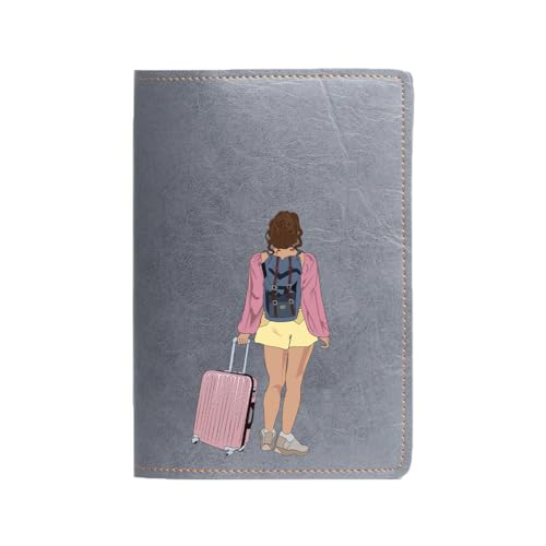 Image of The Messy Corner Unisex Vegan Leather Passport Cover | Classy & Stylish Printed Travel Case | (Grey, Explorer)