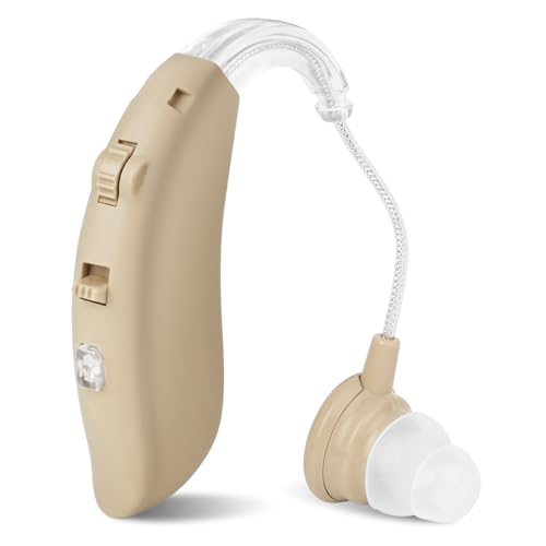 Aolso Hörgeräuschverstärker, Funktion zur Geräuschreduzierung wiederaufladbarer Geräte, ergonomische Passform, lange Akkulaufzeit hochauflösende Klangqualität Mit Aufbewahrungsbox