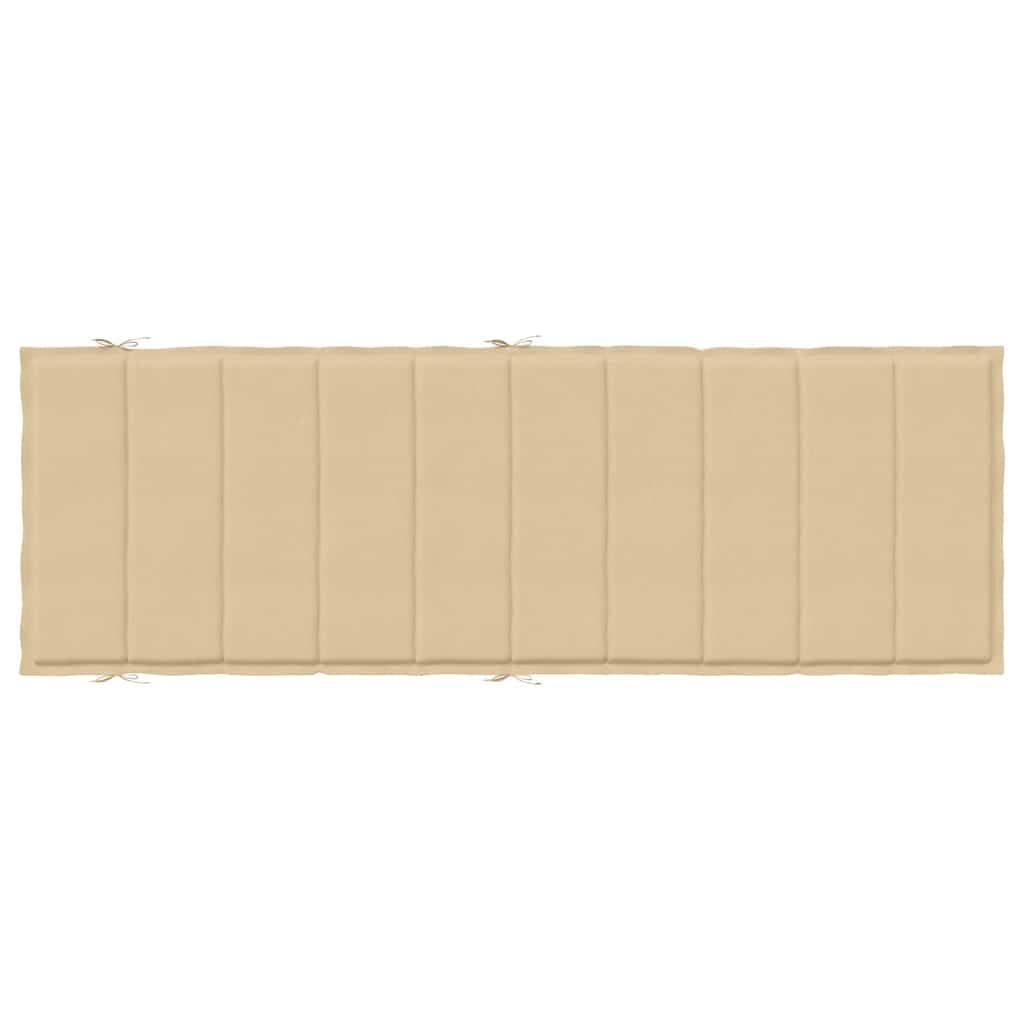 Generico Cuscino per Lettino Prendisole Beige mélange 186x58x4cm Tessuto,Casa e Giardino,Arredo,Cuscini per sedie-4002479
