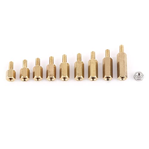 Akozon M2.5 Brass Male Female Standoff Set - 360pcs HighQuality, Versatile, Standoffs for Motherboards, PCB and Various Industries
