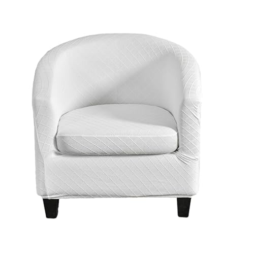 CRFATOP Fundas para sillón de club de 2 piezas, fundas para sillón con estampado suave, fundas para sillón redondo con estampado suave, fundas para sofá con parte inferior elástica para mostrador de
