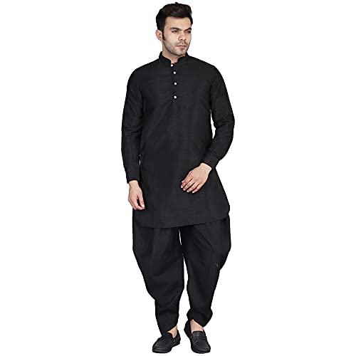 Image of TAHVO Men's Casual Cotton Kurta Shirt, Short Kurta
