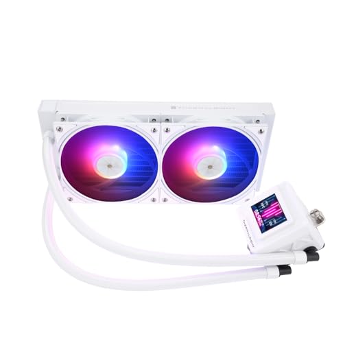 Thermalright FW SE 240 ARGB White CPU AIO Cooler,PC 240 Specification Water Cooler System,IPS LCD Screen with 320 * 240 Resolution,for AM5,Intel LGA1700/1851,CPU Cooler Comes with 2-inch LCD Display