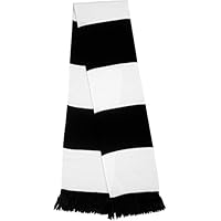 Result R146x - Bufanda para Aficionados, Unisex Negro/Blanco,