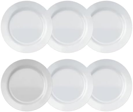 Jogo de Pratos Rasos Opalino 24 cm Vidro Bela Flor Temperado Conj...
