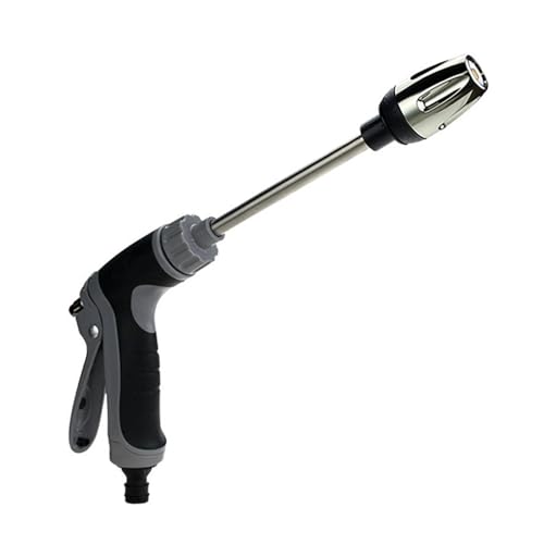JAMSSOW Turbo Washer para manguera de jardín, boquilla de pistola de alta presión, flujo de agua ajustable, boquilla de alta presión para manguera de jardín, pistola de agua de alta presión, limpiador