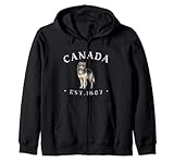 Sudadera con capucha Canadá para hombres y mujeres | Cool Canada Wolf Sudadera con Capucha