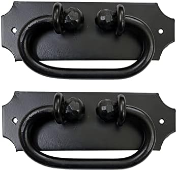 Adonai Hardware "Moladah Hand-Forged Iron Drop Pull (Supplied as 2 Pieces per Pack) - Matte Black Powder Coated