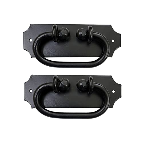 Adonai Hardware "Moladah Hand-Forged Iron Drop Pull (Supplied as 2 Pieces per Pack) - Matte Black Powder Coated