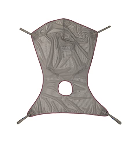 Invacare Premier Comfort Full Body Sling with Commode Opening for Patient Lifts, 500 lb. Weight Capacity, Net Fabric, Medium, 2451098