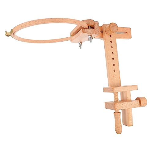 Gogogmee Embroidery Rack Frame Tool Stand Tool Set Handmade Embroidery Tool Wooden Desktop St
