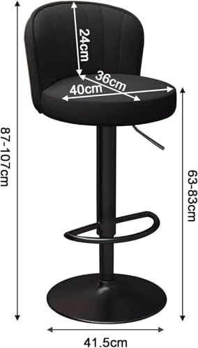 Tabouret de bar moderne réglable pour soulager le dos avec son dossier pivotant confortable - 4