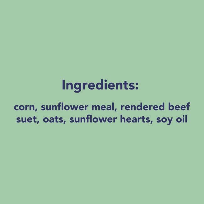 C&S Sunflower Delight No Melt Suet Dough – 12 Pack of 11.75 oz Suet Cakes – Year-Round Wild Bird Food with Sunflower Meal, Hearts, Corn & Beef Fat – Mess-Free, High-Energy Nutrition for Birds